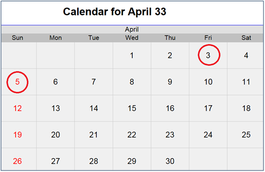 siragu calendar for april 33