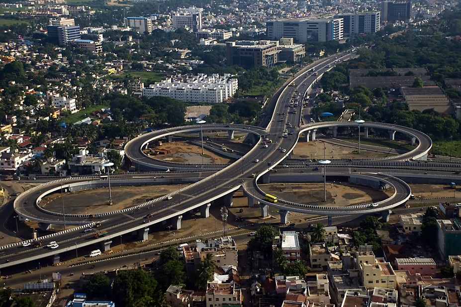 Aerial view of Kathipara Junction